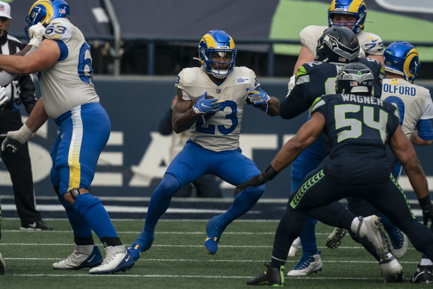 Los Angeles Rams running back Cam Akers